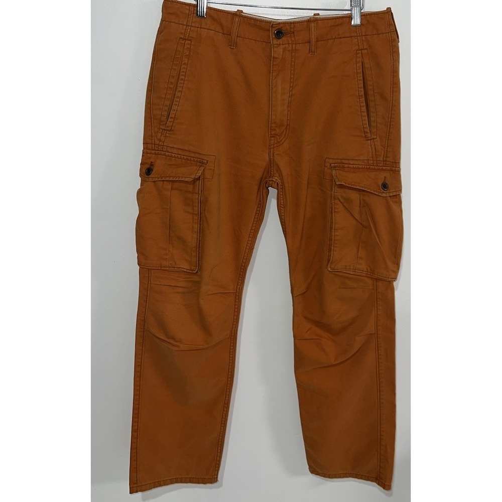 (7/b52)Levis Pants Mens Actual Size 31x32 Orange Commuter Cargo